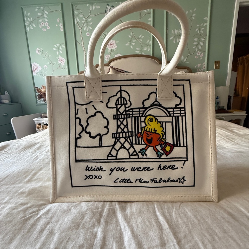 SANDRO Little Miss White Tote Bag